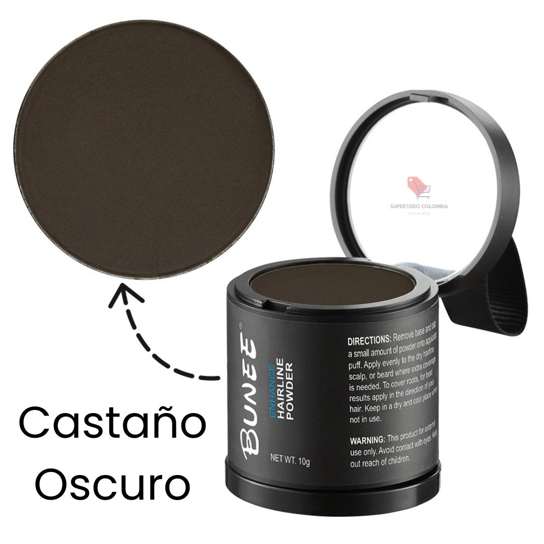Bunee Hairline Powder - Corrector Capilar Densificador Castañó Oscuro