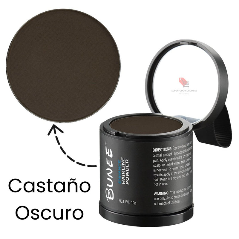 Bunee Hairline Powder - Corrector Capilar Densificador Castañó Oscuro